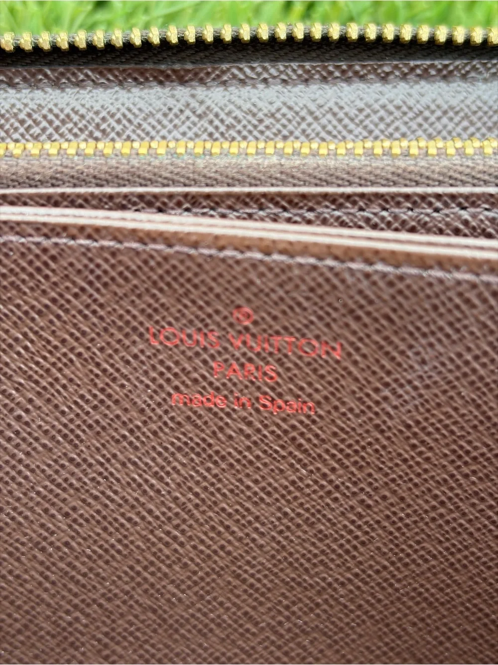 Auth Louis Vuitton Zip Long Wallet Contemporary Damier Check 2017 DateCode